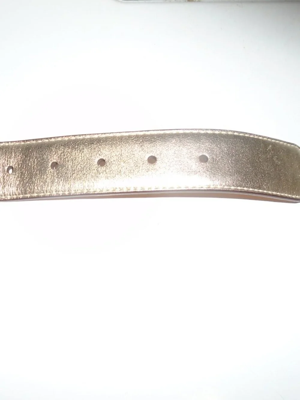 NEW VINTAGE Y2K COACH GOLD LEATHER BRASS TURNLOCK PET DOG COLLAR 60095 SIZE XL